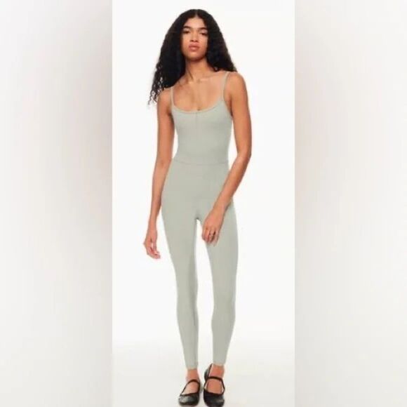 Aritzia Wilfred Free Divinity Jumpsuit | XSmall | Green Grey - Picture 1 of 12